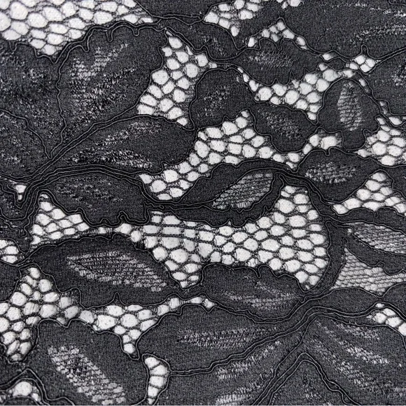 Alex Evenings Black Lace Zip-Front Jacket - Picture 5 of 5